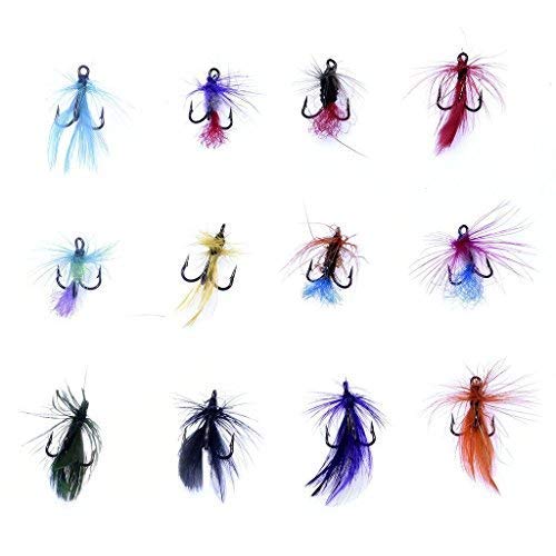 Dry Fly Fishing Flies, Fish Lure Hook Accessories- 12pcs