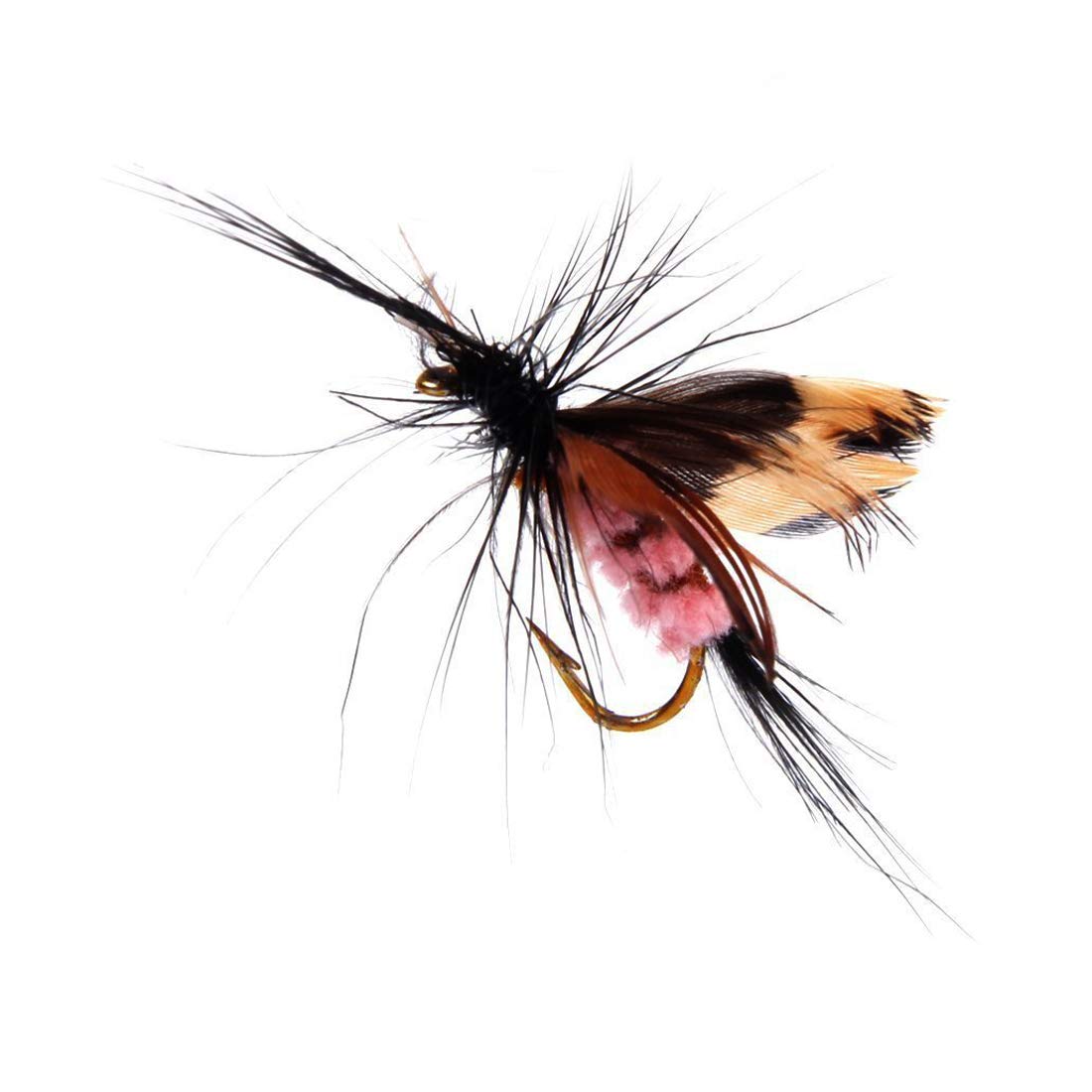 Butterfly Design Dry Fly Fishing Flies Fish Lure Hook- 12pcs